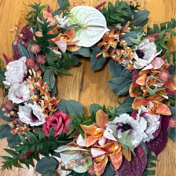 Frontgate Orchid Wreath - NWT - Picture 8 of 16